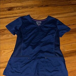 Navy Blue Scrub Top